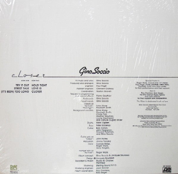 Gino Soccio - Closer (1981 STEREO)