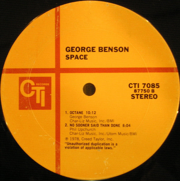 George Benson - Space (1978 US Press)