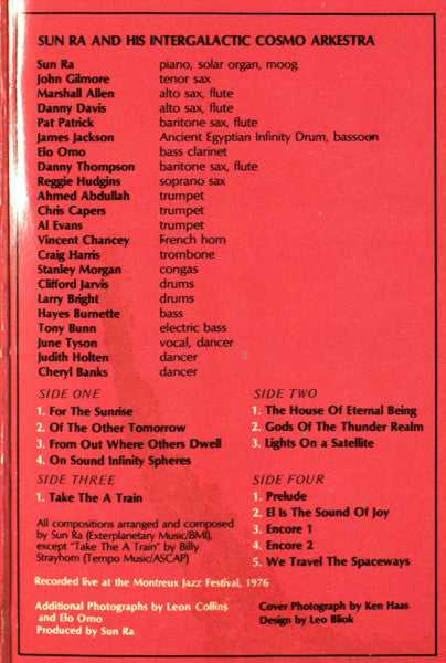 The Sun Ra Arkestra - Live At Montreux (1978 Press)