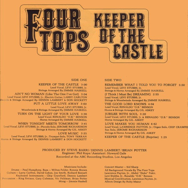 Four Tops - Keeper Of The Castle (1972 STEREO)