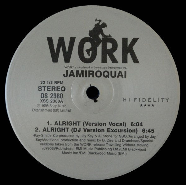 Jamiroquai - Alright (12", Single) [US] 1st (Near Mint (NM or M-))