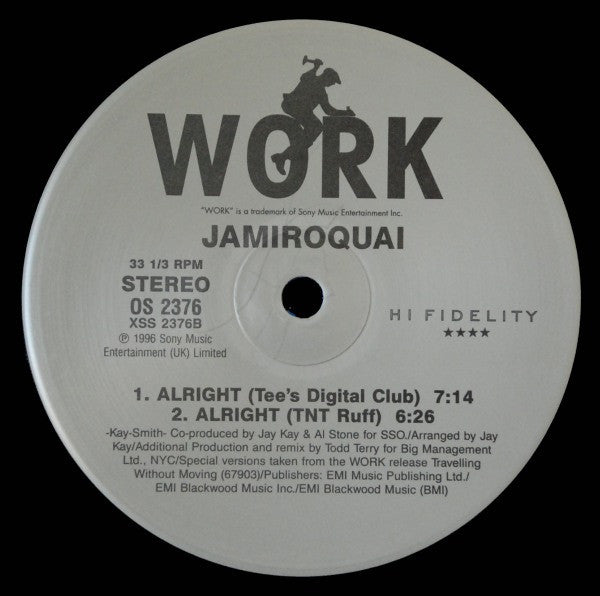 Jamiroquai - Alright (12", Single) [US] 1st (Near Mint (NM or M-))