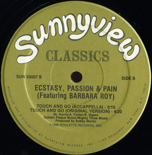 Ecstasy, Passion & Pain - Touch And Go (12") [US] 1986 RP (Very Good Plus (VG+))