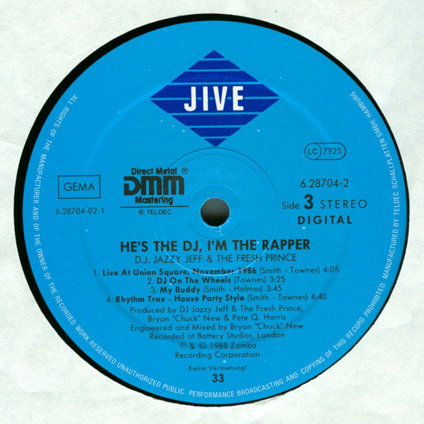 DJ Jazzy Jeff & The Fresh Prince - He's The DJ, I'm The Rapper