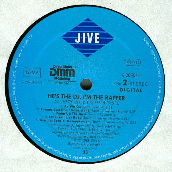 DJ Jazzy Jeff & The Fresh Prince - He's The DJ, I'm The Rapper