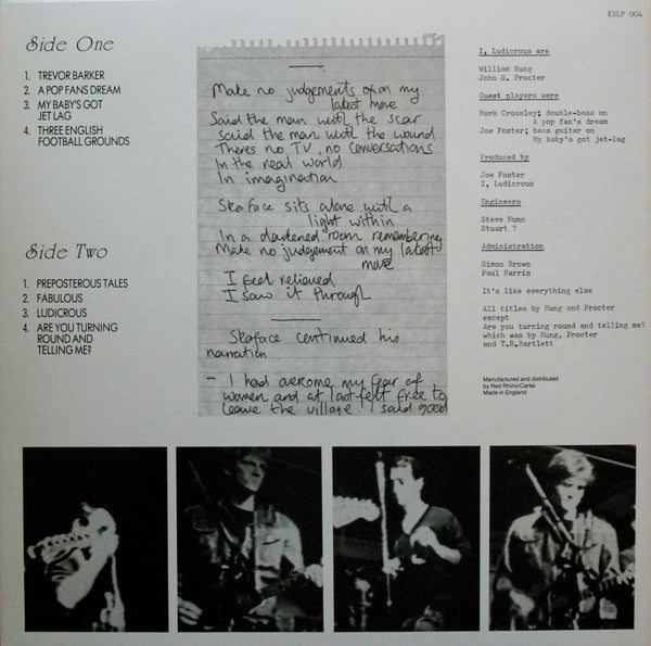 I, Ludicrous - It's Like Everything Else (1987 UK Press)