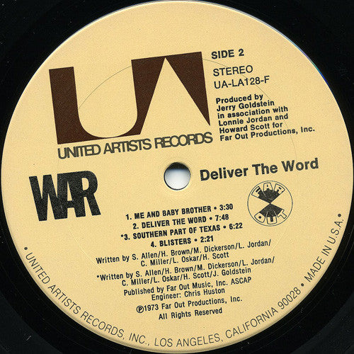 War - Deliver The Word (LP) [US] 1st