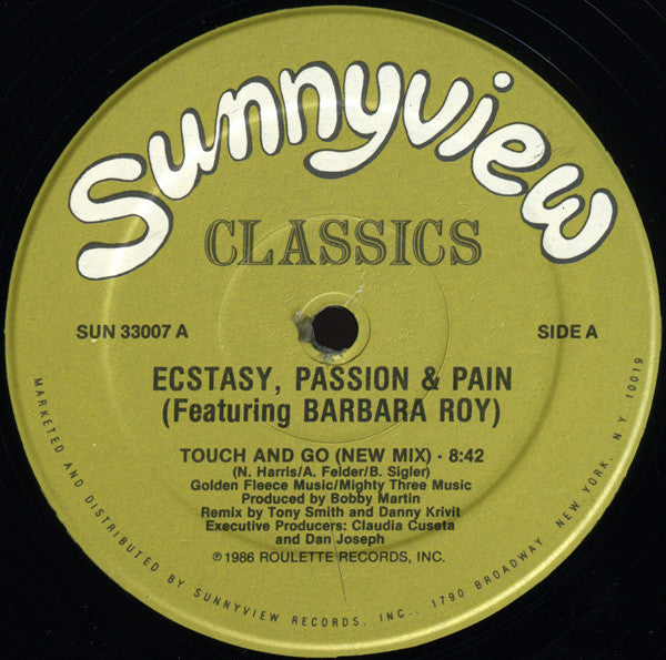 Ecstasy, Passion & Pain - Touch And Go (12") [US] 1986 RP (Very Good Plus (VG+))