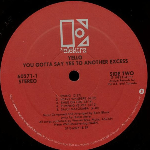Yello - You Gotta Say Yes To Another Excess (LP) [US] 1st (Near Mint (NM or M-))