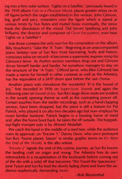 The Sun Ra Arkestra - Live At Montreux (1978 Press)