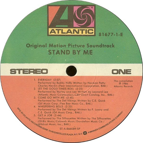 Various - Stand By Me (Original Motion Picture Soundtrack) (LP) [US] 1st (Near Mint (NM or M-))