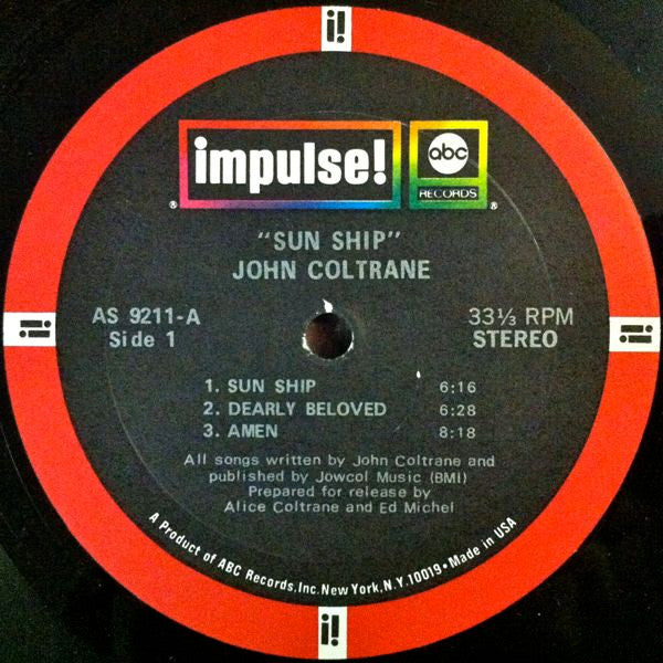 John Coltrane - Sun Ship (LP) [US] 1st (Very Good (VG))