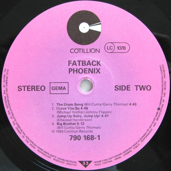 The Fatback Band - Phoenix (1984 STEREO Press)