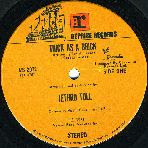 Jethro Tull - Thick As A Brick (LP) [US] 1st (Very Good Plus (VG+))