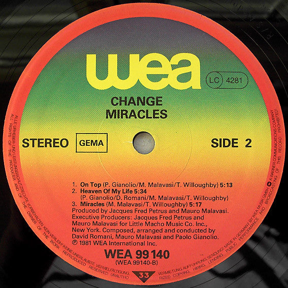Change - Miracles (LP) [Germany] 1st