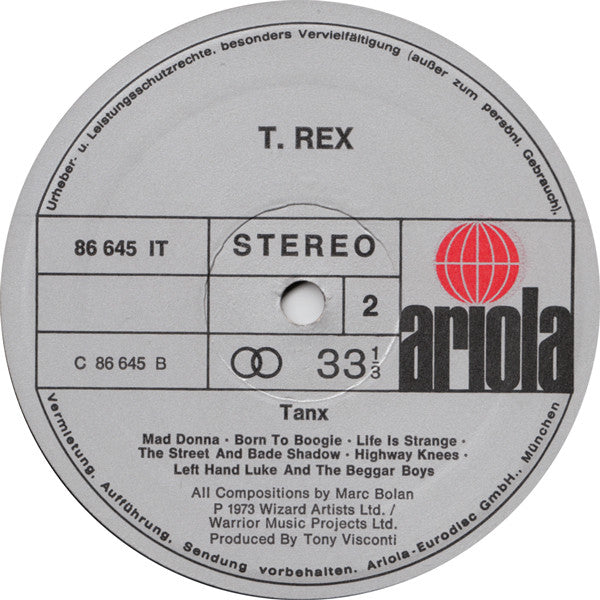 T. Rex - Tanx