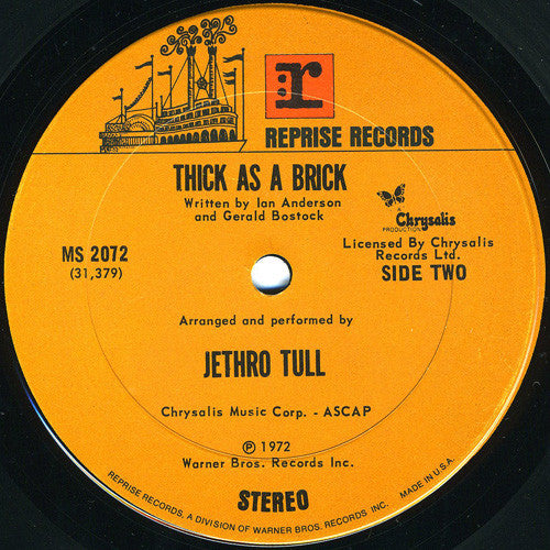 Jethro Tull - Thick As A Brick (LP) [US] 1st (Very Good Plus (VG+))