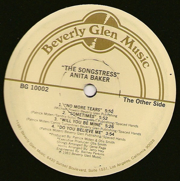 Anita Baker - The Songstress (LP) [US] 1st (Very Good Plus (VG+))