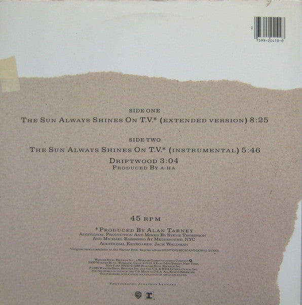 a-ha - The Sun Always Shines On T.V. (12") [US] 1st