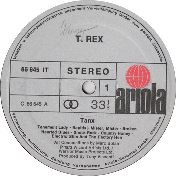 T. Rex - Tanx