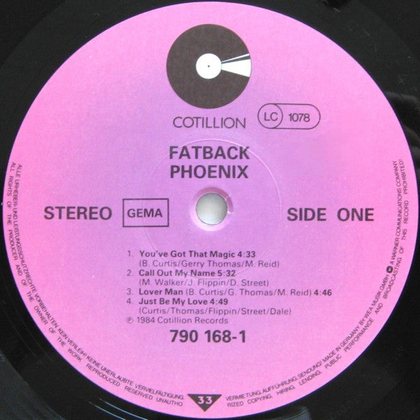 The Fatback Band - Phoenix (1984 STEREO Press)