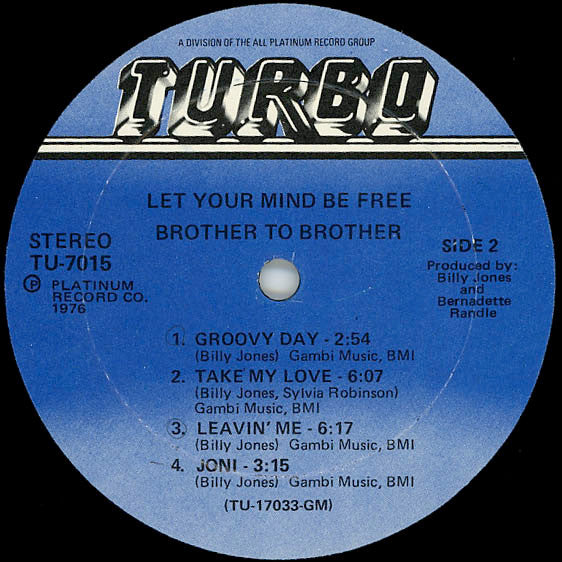 Brother To Brother - Let Your Mind Be Free (LP) [US] 1st (Mint (M))