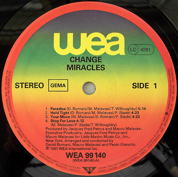 Change - Miracles (LP) [Germany] 1st