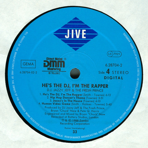 DJ Jazzy Jeff & The Fresh Prince - He's The DJ, I'm The Rapper
