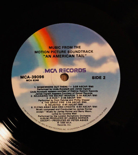 James Horner - An American Tail (Music From The Motion Picture Soundtrack) (LP) [US] 1st (Near Mint (NM or M-))