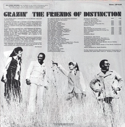 The Friends Of Distinction - Grazin' (LP) [US] 1st (Very Good Plus (VG+))