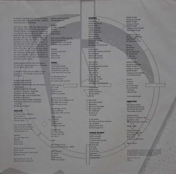 Winger - Winger (LP) [US] 1st (Mint (M))