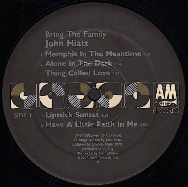 John Hiatt - Bring The Family (LP) [US] 1st (Near Mint (NM or M-))
