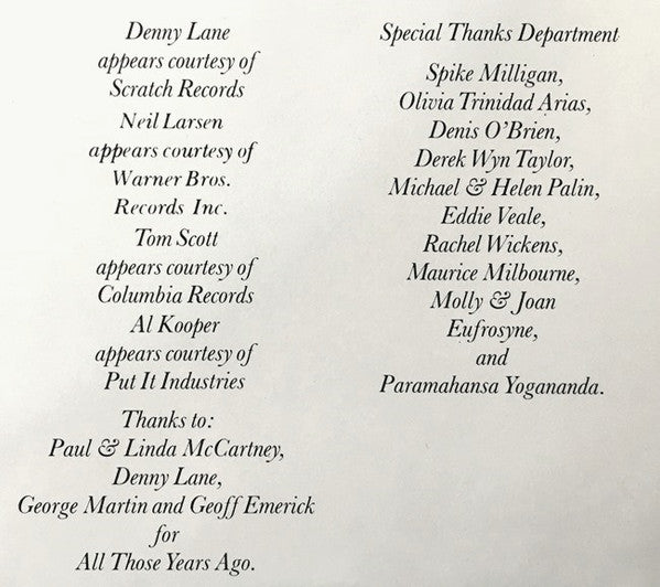 George Harrison - Somewhere In England (1981 LP)