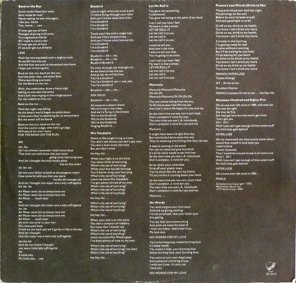 Wings - Band On The Run