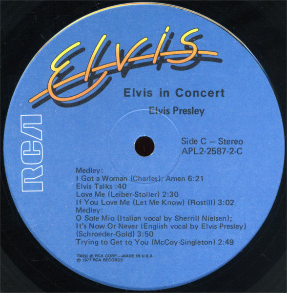 Elvis Presley - Elvis In Concert (LP) [US] 1st