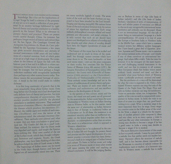 Various - The Anthology Of Indian Music Volume One (LP) [US] 1st (Very Good Plus (VG+))