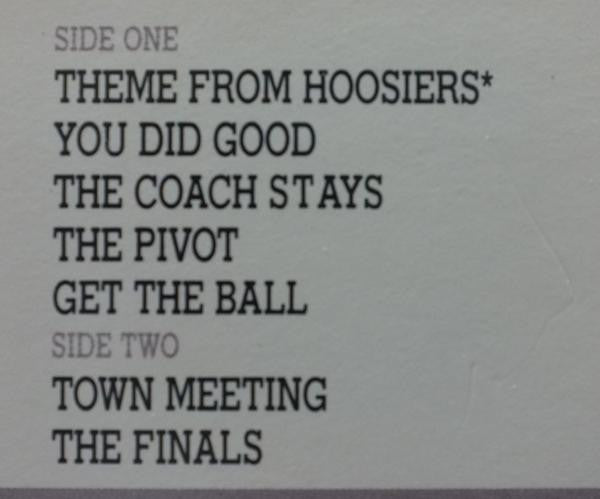Jerry Goldsmith - Hoosiers (Original Motion Picture Soundtrack) (LP) [US] 1st (Near Mint (NM or M-))