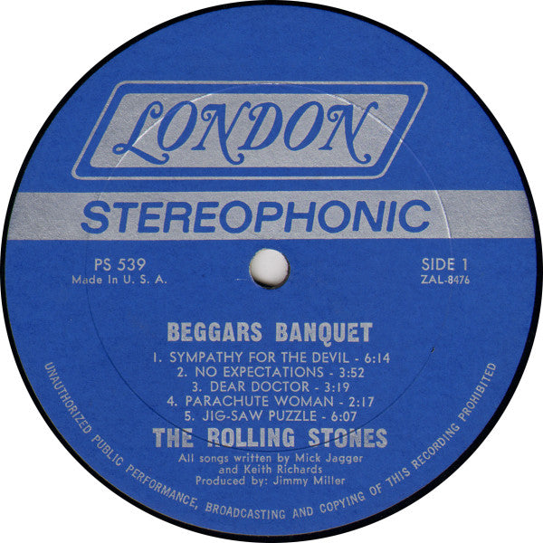 The Rolling Stones - Beggars Banquet (LP) [US] 1st (Very Good Plus (VG+))