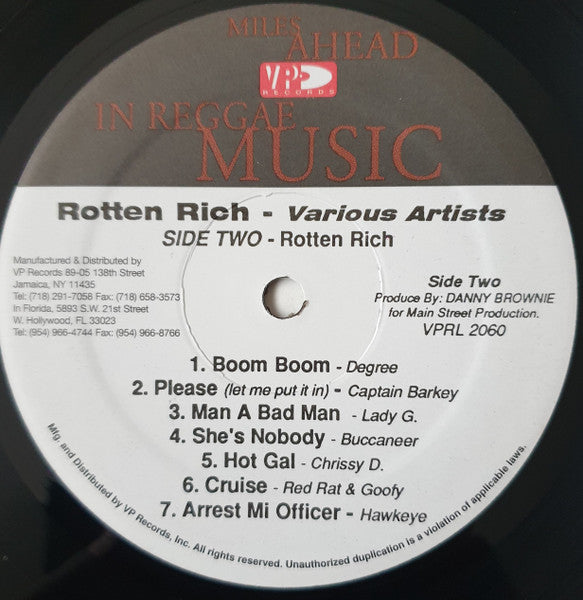 Various - Rotten Rich (LP) [US] 1st (Near Mint (NM or M-))