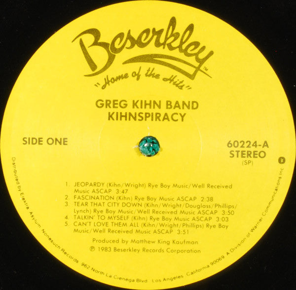 Greg Kihn Band - Kihnspiracy (LP) [US] 1st (Near Mint (NM or M-))