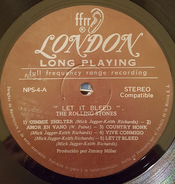 The Rolling Stones - Let It Bleed (LP) [Venezuela] 1st (Very Good Plus (VG+))