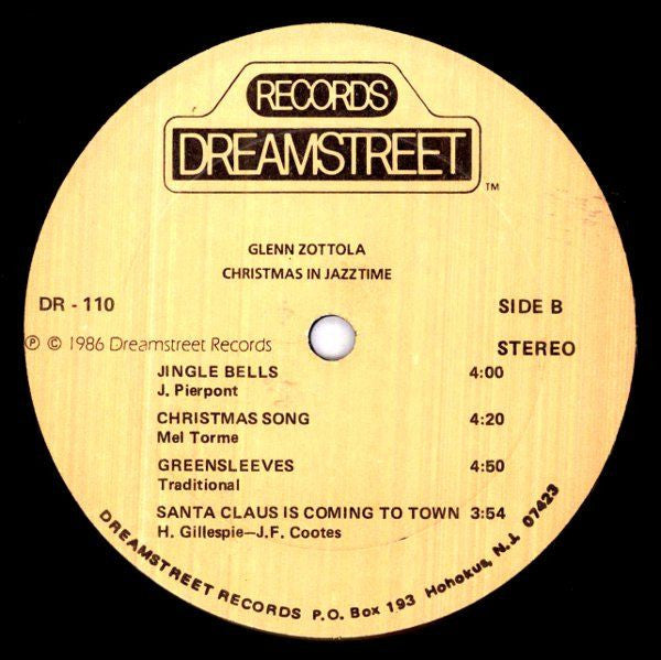 Glenn Zottola - Christmas In Jazztime (LP) [US] 1st (Near Mint (NM or M-))