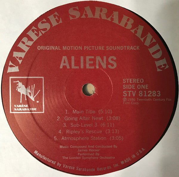 James Horner - Aliens (Original Motion Picture Soundtrack) (LP) [US] 1st (Near Mint (NM or M-))