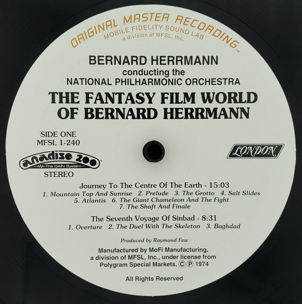 Bernard Herrmann - The Fantasy Film World Of Bernard Herrmann (LP) [US] 1995 RP (Mint (M))
