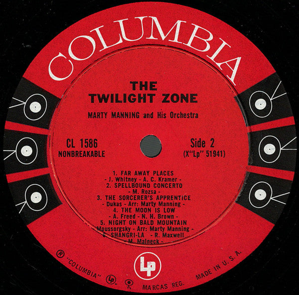 Marty Manning And His Orchestra - The Twilight Zone (1961 MONO)