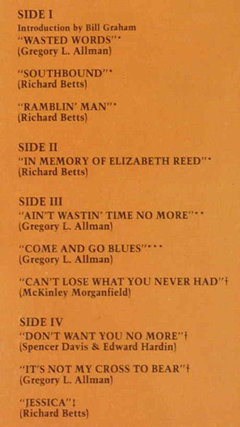 The Allman Brothers Band - Wipe The Windows, Check The Oil, Dollar Gas (1976 UK Press)