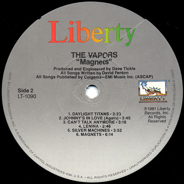 The Vapors - Magnets (1981 US Press)
