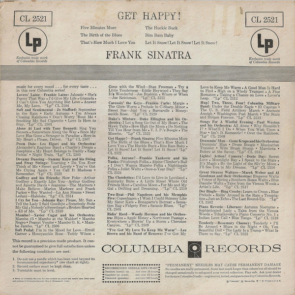Frank Sinatra - Get Happy! (10" MONO)