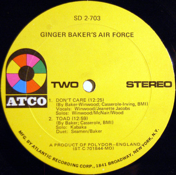 Ginger Baker's Air Force - Ginger Baker's Air Force (LP) [US] 1st (Very Good Plus (VG+))