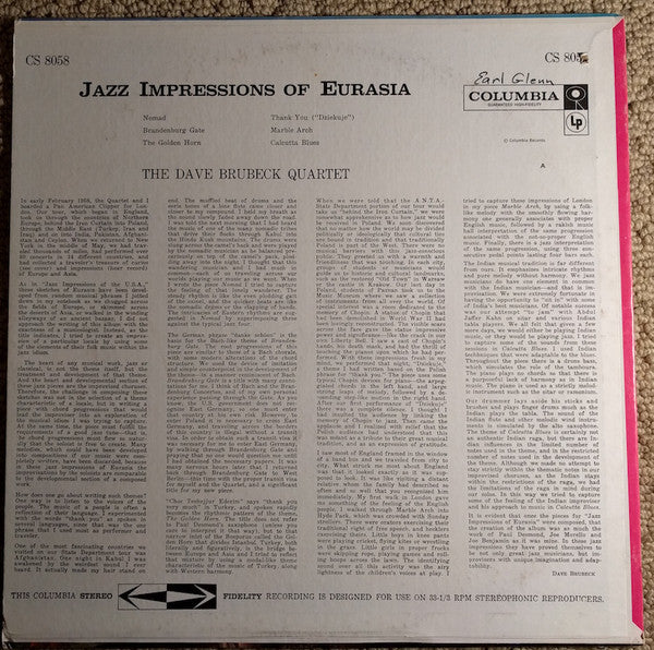 The Dave Brubeck Quartet - Jazz Impressions Of Eurasia (1970 STEREO)